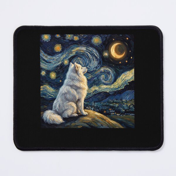 Item preview, Samoyed Starry Night Van Gogh Art Dog Lover designed and sold by TerryConnells.