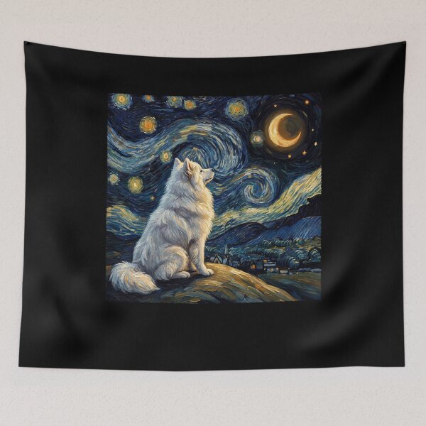 Item preview, Samoyed Starry Night Van Gogh Art Dog Lover designed and sold by TerryConnells.