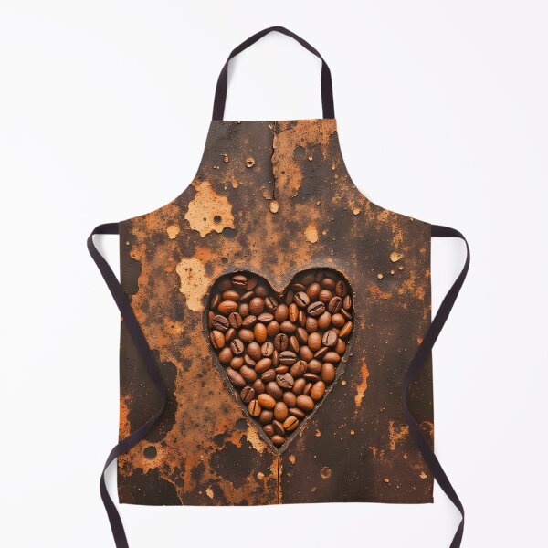 Item preview, Coffee Bean Heart on Vintage Rusty Surface designed and sold by Marcu Ioachim.
