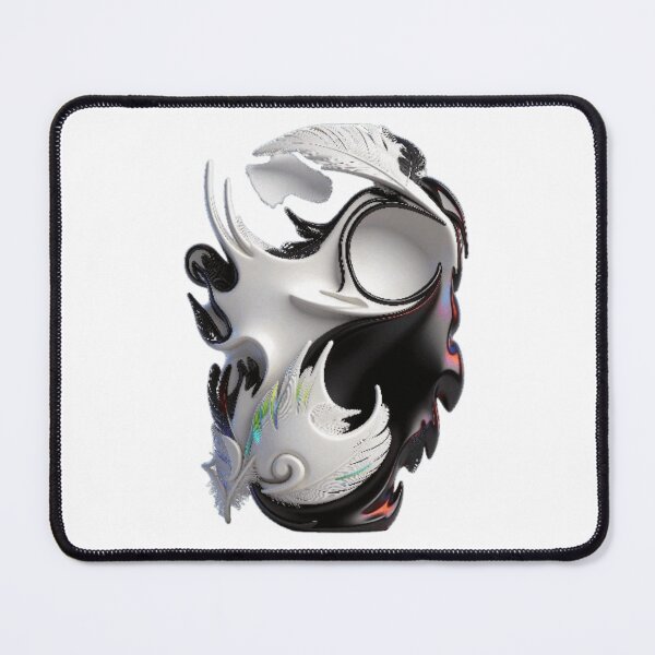 Item preview, Chrome Feather Mask – Holographic Dark Fantasy Sculpture Art designed and sold by Shakhbata-1.