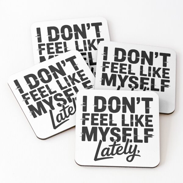 Item preview,  I Don’t Feel Like Myself Lately Sad Aesthetic Quote Sticker designed and sold by Elviqus Shop.