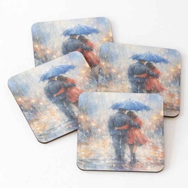 Item preview, Rainy togetherness in watercolor dreams designed and sold by Sigtrix.