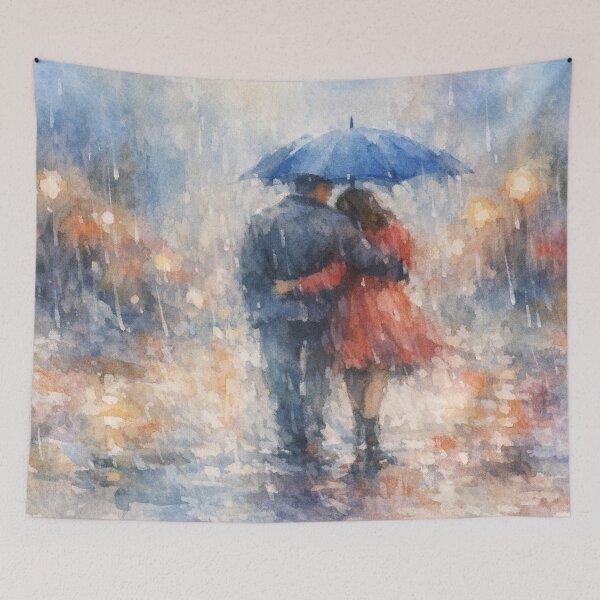 Item preview, Rainy togetherness in watercolor dreams designed and sold by Sigtrix.