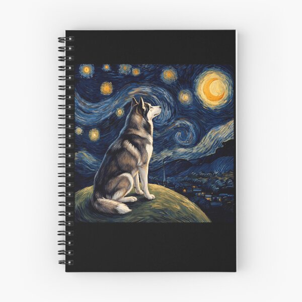 Item preview, Siberian Husky Starry Night Van Gogh Art Dog Lover designed and sold by TerryConnells.