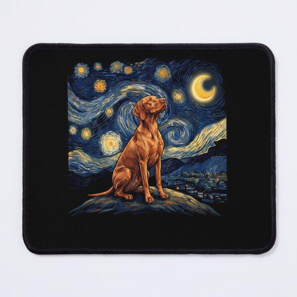 Item preview, Vizsla Starry Night Van Gogh Art Dog Lover designed and sold by TerryConnells.