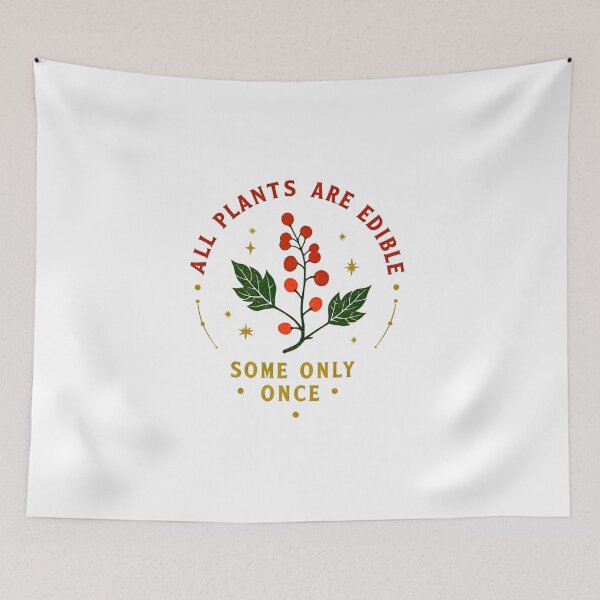 Item preview, All Plants Are Edible Cute Botanical Cottagecore Funny Plant Design designed and sold by LunaMagicStudio.