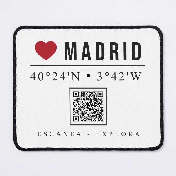 Item preview, Love Madrid GPS coordinates Puerta del Sol with QR code designed and sold by charlypicazo.