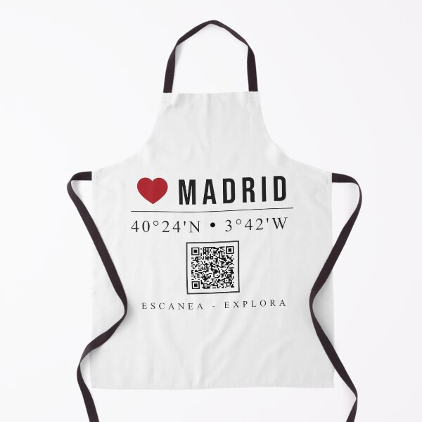 Item preview, Love Madrid GPS coordinates Puerta del Sol with QR code designed and sold by charlypicazo.