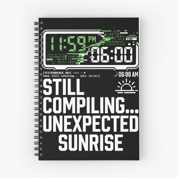 Item preview, Unexpected Sunrise Cybersecurity Hacker All Nighter designed and sold by Ixnor.