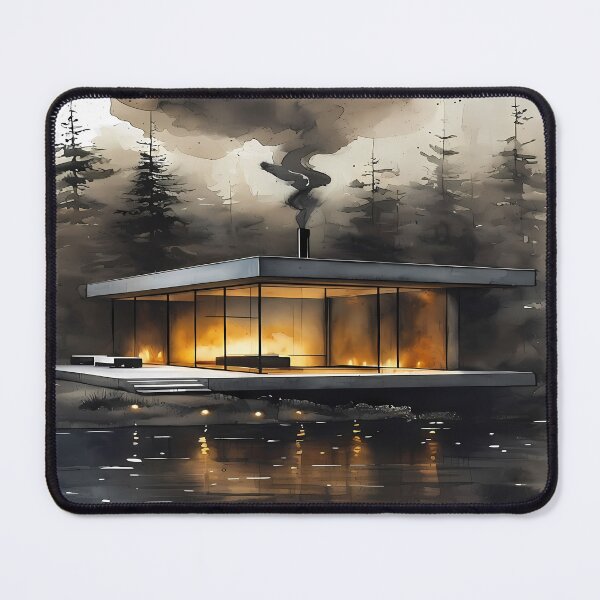 Item preview, Nature is Smoking - Modern Glass House on Fire designed and sold by Modern Nest Art.