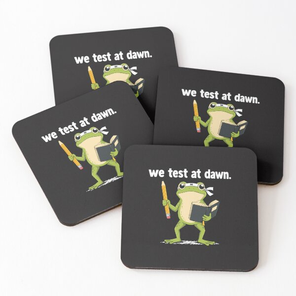 Item preview, We Test at Dawn Funny Teacher Frog Test Day Coordinator Exam Humor designed and sold by kiralynstration.