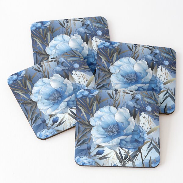 Item preview, Blue Peonies With Diamonds Floral Seamless Pattern designed and sold by Leylita Design.