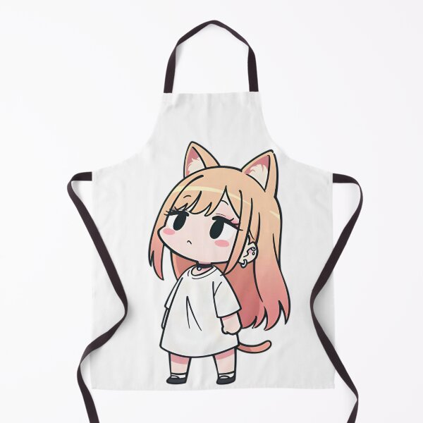 Item preview, Cute Chibi Cat Girl Anime Art – Kawaii Neko Girl Minimal Aesthetic Sticker Design designed and sold by Dyan4.