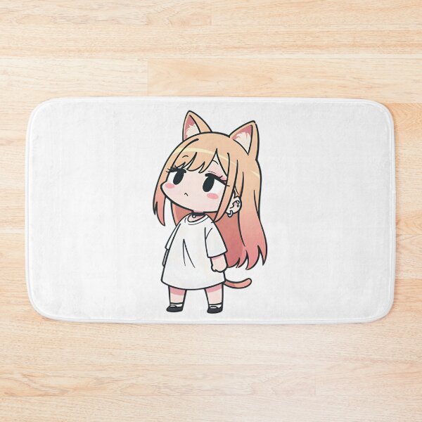 Item preview, Cute Chibi Cat Girl Anime Art – Kawaii Neko Girl Minimal Aesthetic Sticker Design designed and sold by Dyan4.