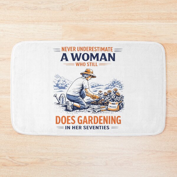 Item preview, Never Underestimate a Woman in Her Seventies Gardening Grandma Funny Gift designed and sold by kiralynstration.