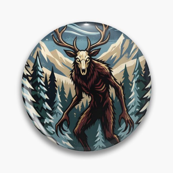 Item preview, Northern Wilderness – Legend of the Wendigo | National Park Badge Design designed and sold by ElNiro.