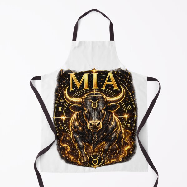 Item preview, MIA Taurus Zodiac Bull – Golden Mystical Astrology Design designed and sold by AlexLineArt.
