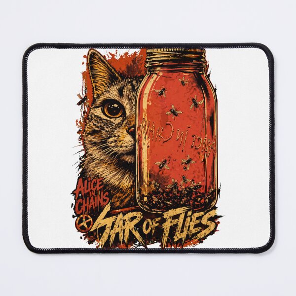 Item preview, Grunge Tabby Cat With Jar Of Flies 90s Alternative Rock Aesthetic designed and sold by Brilleking.