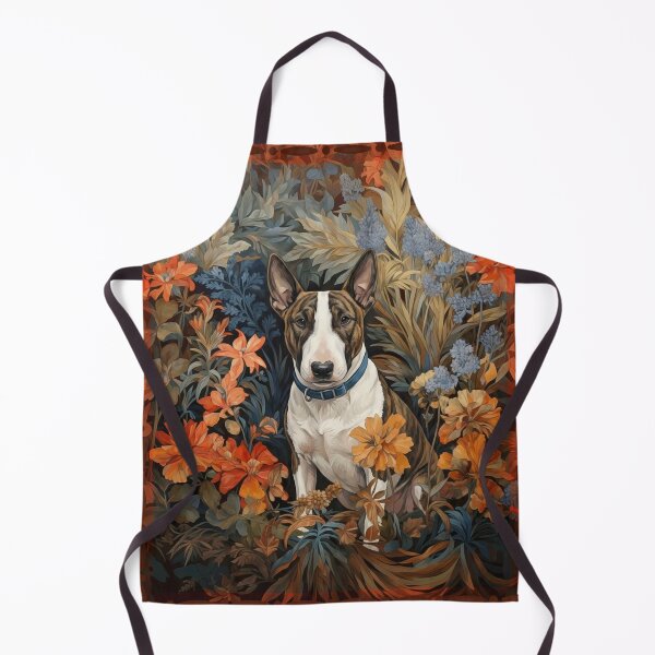 Artikelvorschau, Gestromter Bullterrier, florale botanische Hundekunst entworfen und verkauft von AntiqueImages.