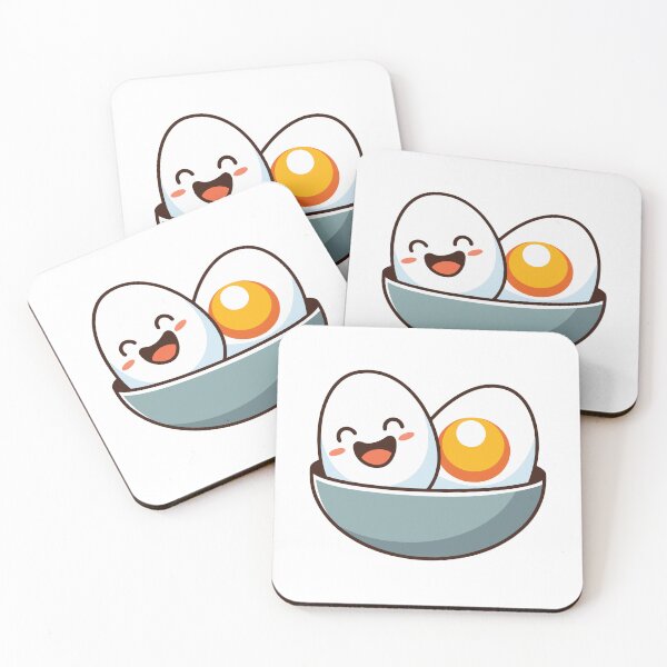 Item preview, Cute Happy Boiled Eggs in Bowl Cartoon designed and sold by febesl.