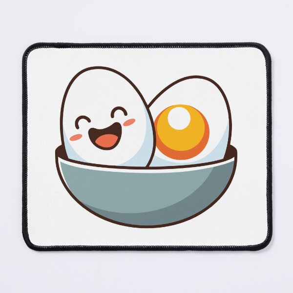 Item preview, Cute Happy Boiled Eggs in Bowl Cartoon designed and sold by febesl.