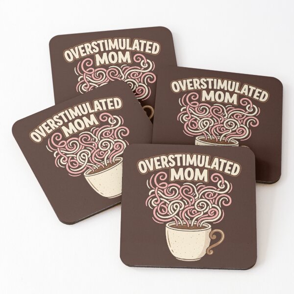 Item preview, Overstimulated Mom Survival Mode & Strong –  Coffee Mom designed and sold by ArtsyExplorer.