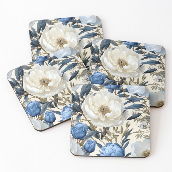 Item preview, Blue Peonies With Diamonds Floral Seamless Pattern designed and sold by Leylita Design.