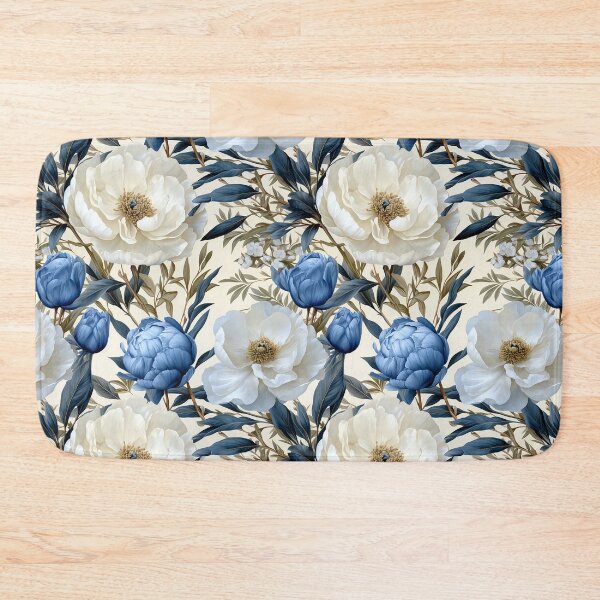 Item preview, Blue Peonies With Diamonds Floral Seamless Pattern designed and sold by Leylita Design.