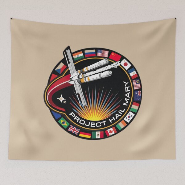 Item preview, Project Hail Mary Space Mission Rocket Launch Patch Style Classic T-Shirt designed and sold by Qwertycraftd.