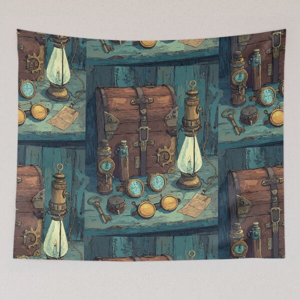 Item preview, Treasure Chest and Navigational Tools - Steampunk Acessories designed and sold by bapupa.