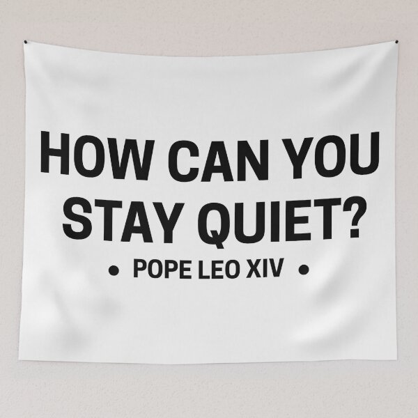 Item preview, Pope Leo XIV Inspired Quote – How Can You Stay Quiet? | Christian Faith Leadership Typography Design designed and sold by Teetreasure2.
