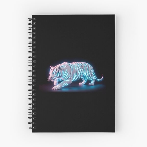 Item preview, Cybernetic White Tiger - Futuristic Wildlife Cyberpunk Art designed and sold by powersunlight.