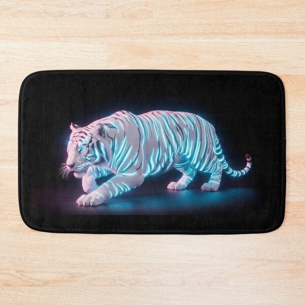 Item preview, Cybernetic White Tiger - Futuristic Wildlife Cyberpunk Art designed and sold by powersunlight.