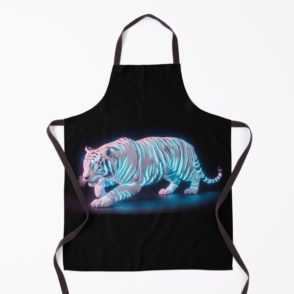 Item preview, Cybernetic White Tiger - Futuristic Wildlife Cyberpunk Art designed and sold by powersunlight.