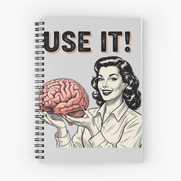 Item preview, Retro Comic "Use It!" Brain – Sarcastic Mid-Century Pop Art designed and sold by VineVibe16Studio.