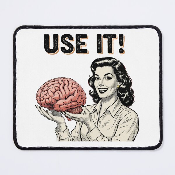 Item preview, Retro Comic "Use It!" Brain – Sarcastic Mid-Century Pop Art designed and sold by VineVibe16Studio.