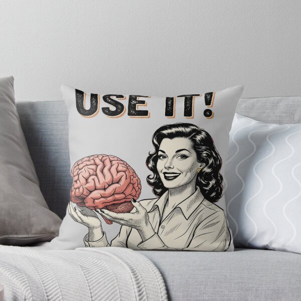 Item preview, Retro Comic "Use It!" Brain – Sarcastic Mid-Century Pop Art designed and sold by VineVibe16Studio.