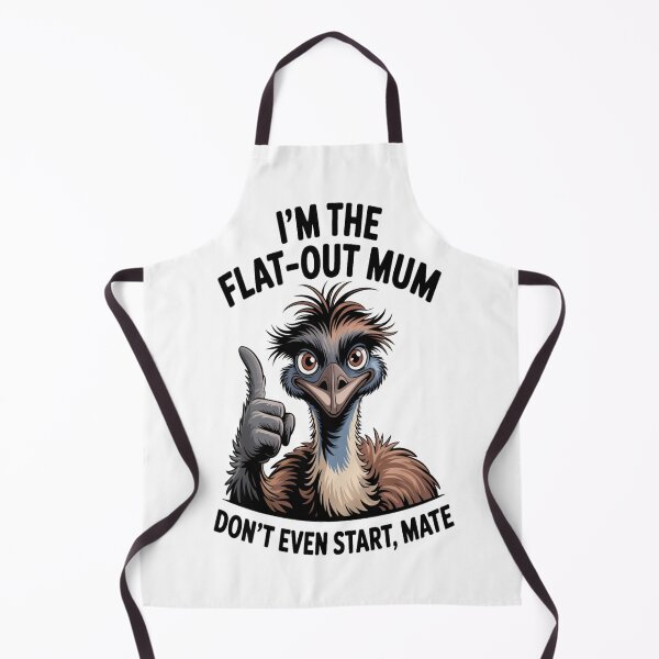 Item preview, Flat‑Out Mum Emu Portrait designed and sold by stickercuffs.