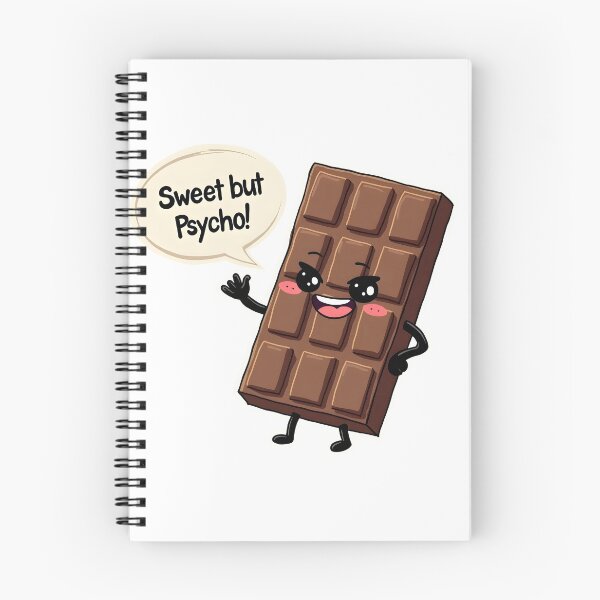 Item preview, Sweet But Psycho Funny Kawaii Chocolate Bar Pun designed and sold by LunaPixelStudio.