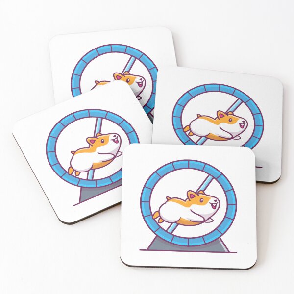 Item preview, Cute Hamster Running on Wheel designed and sold by febesl.