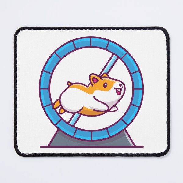 Item preview, Cute Hamster Running on Wheel designed and sold by febesl.