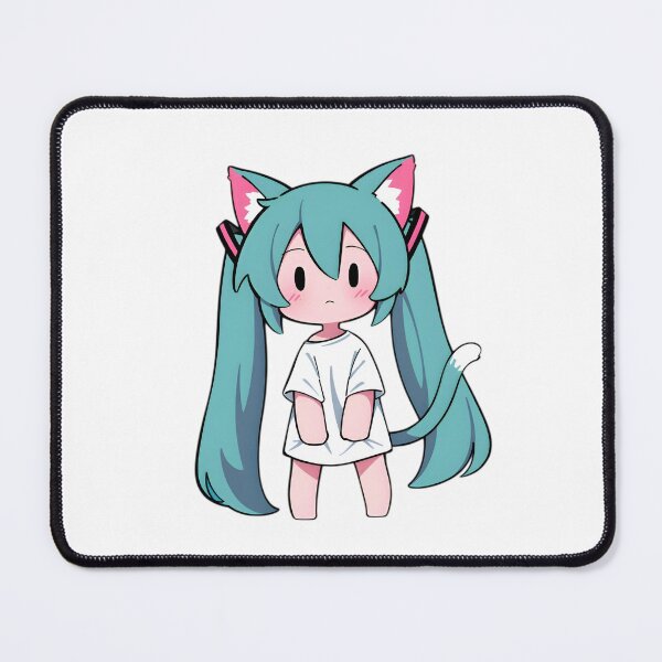 Item preview, Hatsune Miku Cute Chibi Cat Girl Twin Tails Anime Art – Kawaii Neko Pastel Aesthetic Sticker designed and sold by Dyan4.