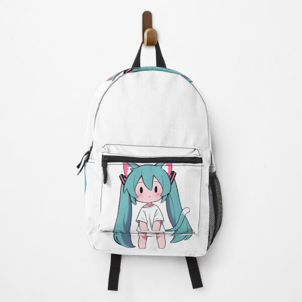 Aperçu de l'œuvre Hatsune Miku, adorable chaton chibi à deux queues, style anime – Sticker esthétique kawaii neko pastel créée et vendue par Dyan4.