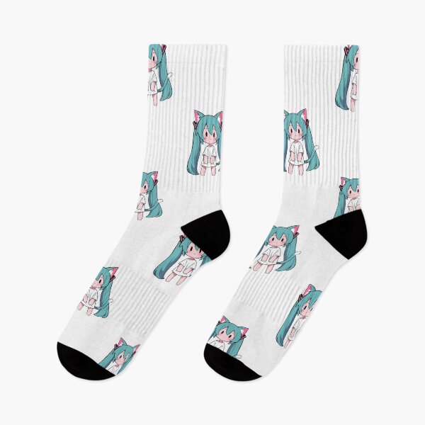 Item preview, Hatsune Miku Cute Chibi Cat Girl Twin Tails Anime Art – Kawaii Neko Pastel Aesthetic Sticker designed and sold by Dyan4.