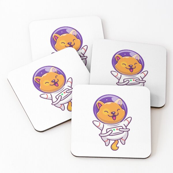 Item preview, Cute Space Cat Astronaut Floating designed and sold by febesl.