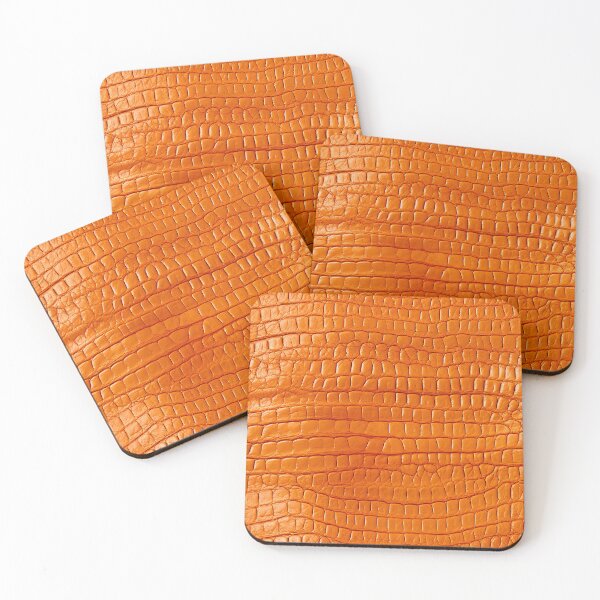 Item preview, Glossy Rounded Crocodile Scale Orange Leather Photo Texture designed and sold by DigitaICraft.
