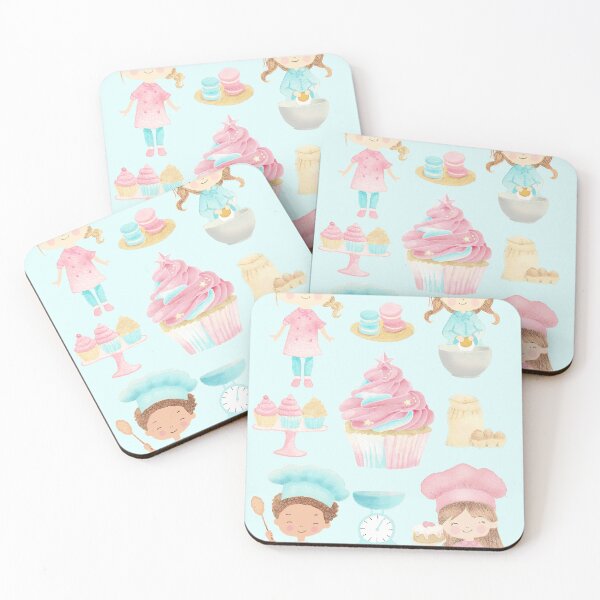 Item preview, Little Chefs - blue designed and sold by Wild Thistle Art.