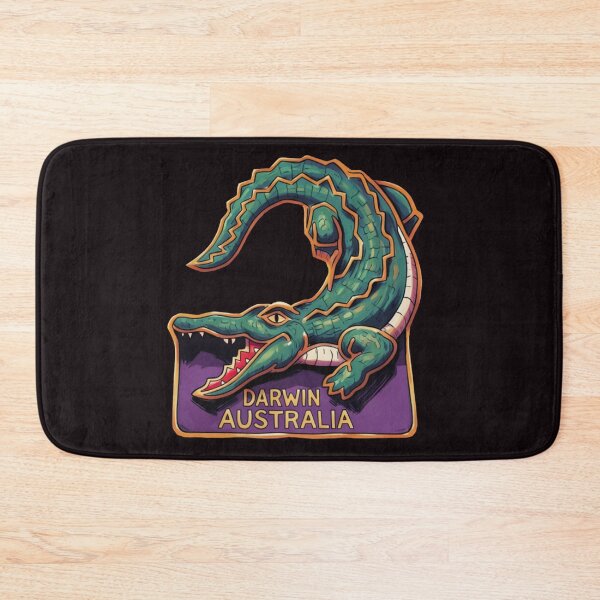 Item preview, Darwin Australia Saltwater Crocodile - vintage souvenir illustration designed and sold by Corinne Alexa Jackson.