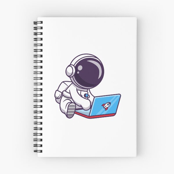 Item preview, Astronaut Working on Rocket Laptop designed and sold by febesl.