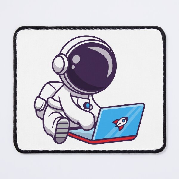 Item preview, Astronaut Working on Rocket Laptop designed and sold by febesl.